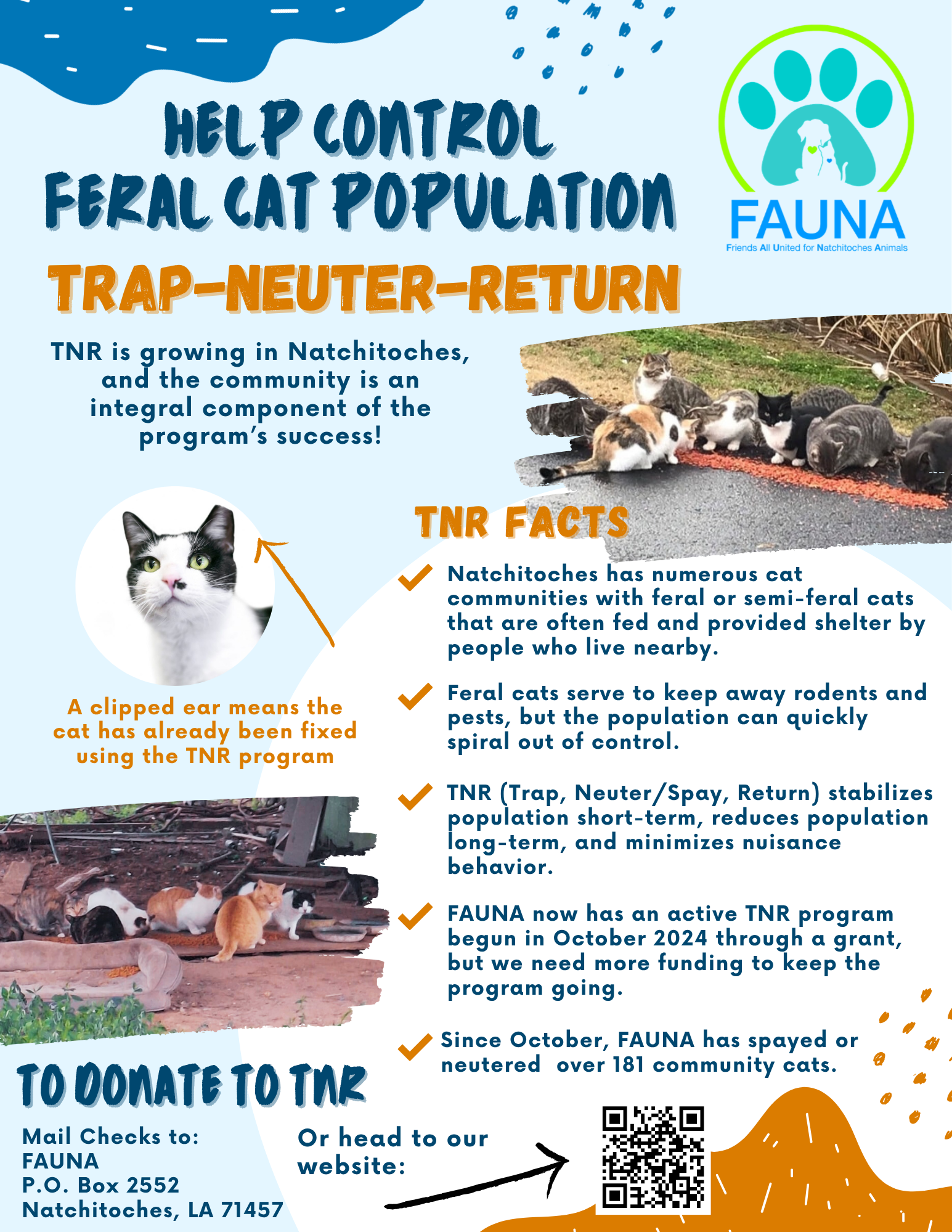 FAUNA Trap-Neuter-Return informational flyer